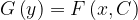 \dpi{120} G\left ( y \right )=F\left ( x,C \right )